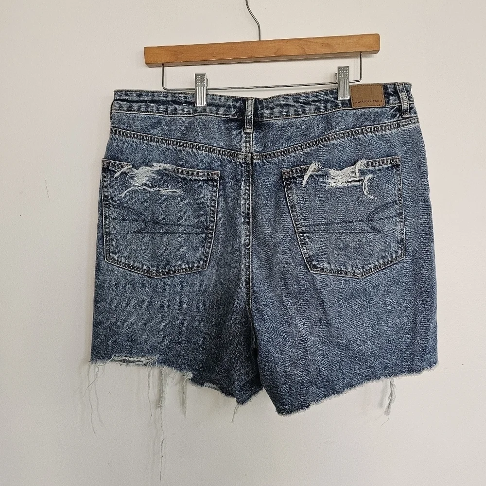American Eagle Highest Rise Ripped Baggy Shorts